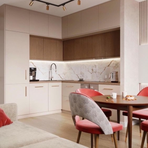 Tủ bếp gỗ công nghiệp 