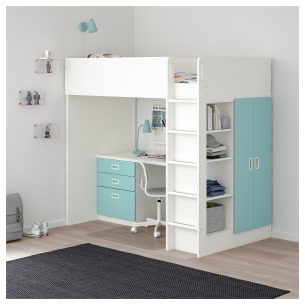 Mẫu bàn học kết hợp giường ngủ cho bé 