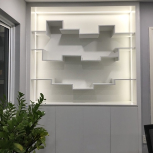 Mẫu tủ trưng bày - kệ trang trí - Nội thất Vie Corp