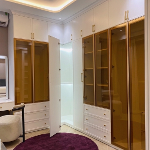 Tủ quần áo hiện đại kết hợp cánh kính