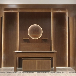 Mẫu tủ bàn thờ gỗ công nghiệp 